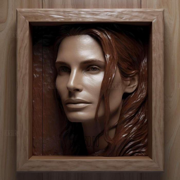 Julia Roberts 1 stl model for CNC